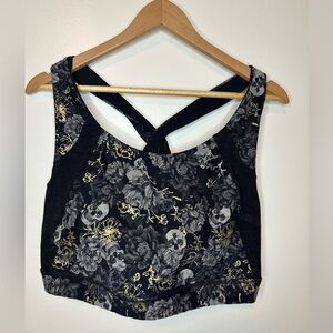 Torrid Sports Bra Skull and Gold Print